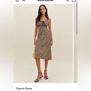 Reformation Camira Leopard print dress size 4 NWT